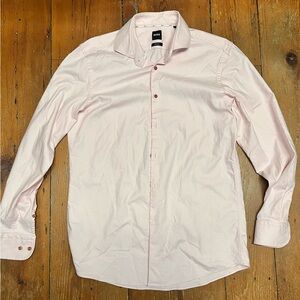 Hugo Boss Men's Soft Pink Dress Shirt